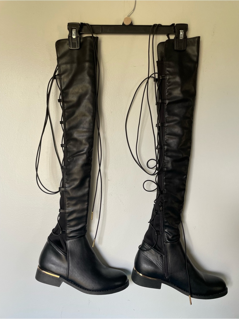 Venus Women’s Over-the-Knee Faux Leather Boots, Size 7
